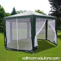 Quictent Outdoor Canopy Gazebo Party Wedding tent Screen House Sun Shade Shelter with Fully Enclosed Mesh Side Wall (6'x6'x6', Green)